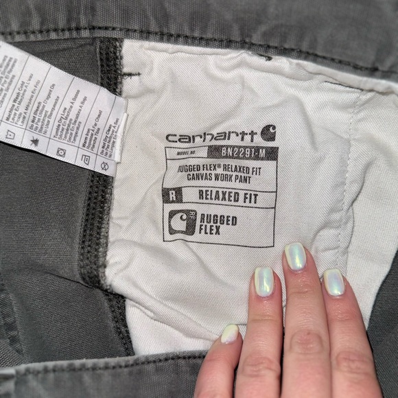 Carhartt Men's Gray Canvas Work Pants - 36X32 - Picture 5 of 9
